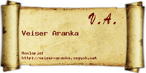 Veiser Aranka névjegykártya